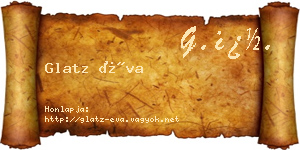 Glatz Éva névjegykártya